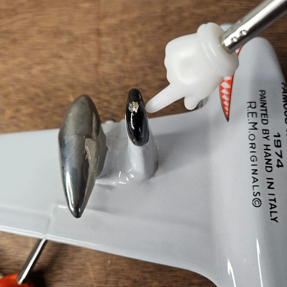 Vtg 1974 Famous First REM Originals P-51D Mustang Airplane Decanter Hand Painted